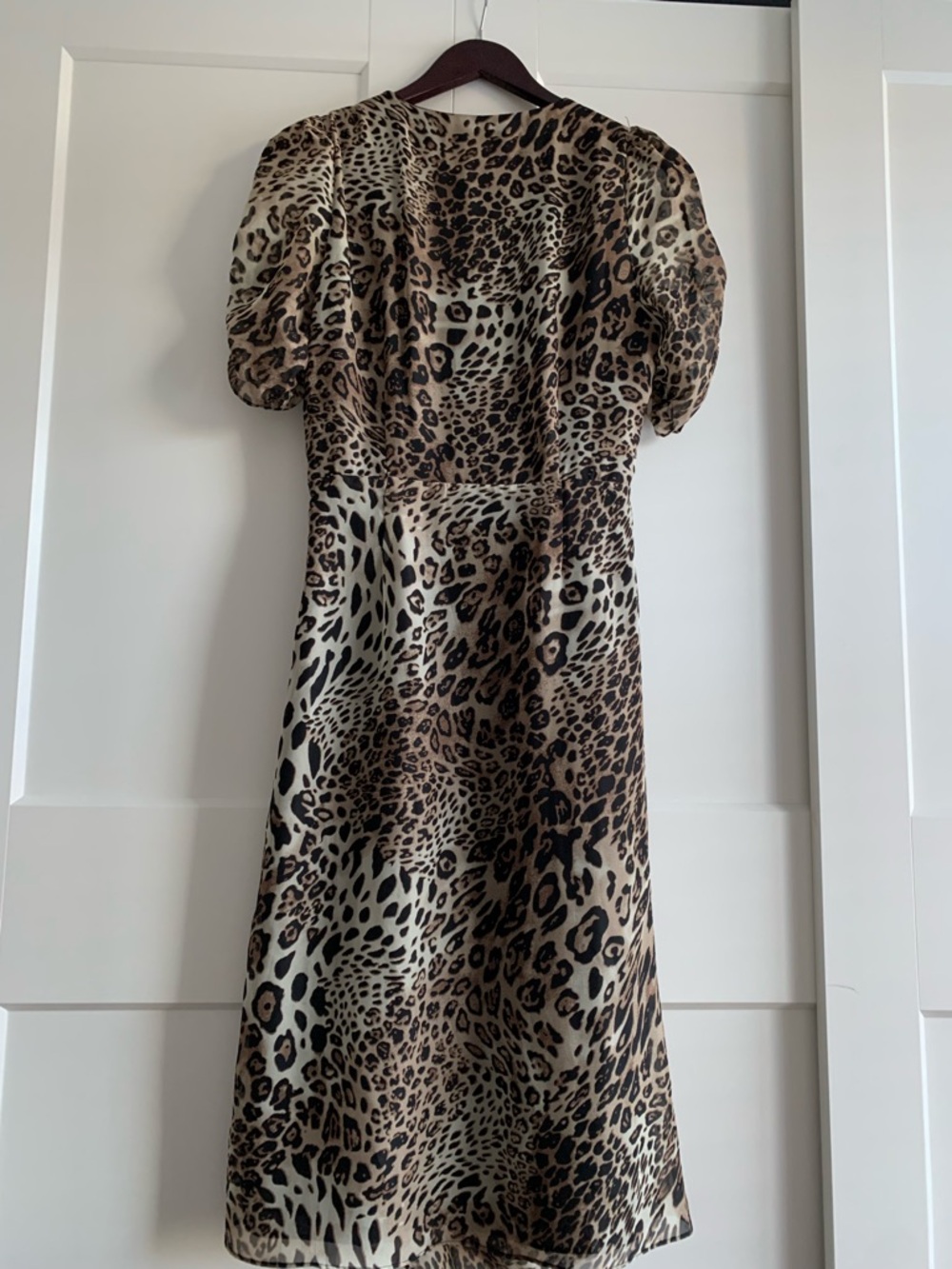Anthropologie ASTR Leopard animal Print Midi Dress in Brown and Black Size M - Picture 3 of 14